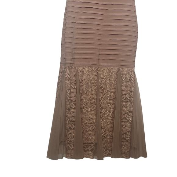 CANDALITE PETITE Sleeveless Lace Floral Evening Dress Mermaid Hem Pink Size LP - Picture 8 of 12